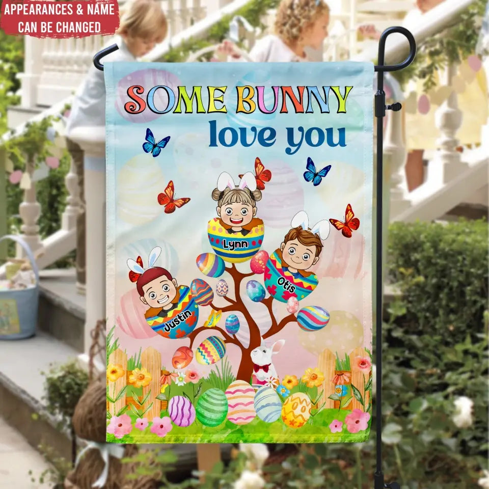Some Bunny Love You - Personalized Garden Flag, Gift For Easter Day, easter flag, custom flag, personalized flag, easter day