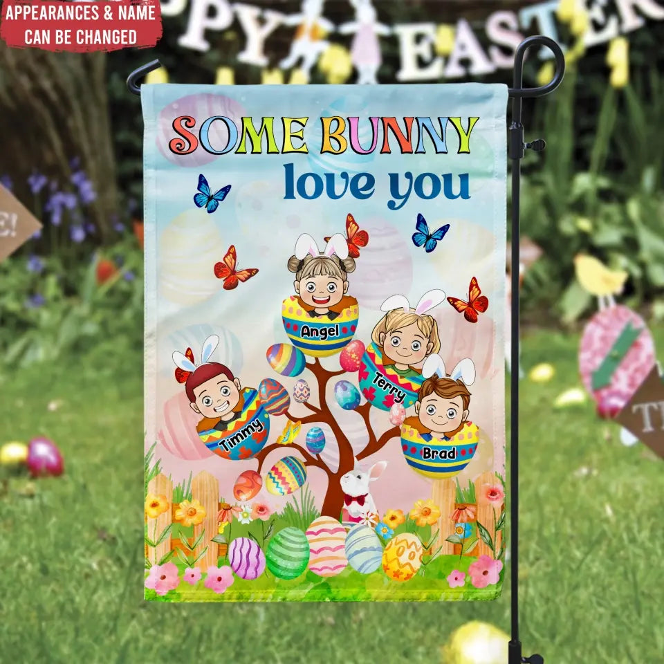 Some Bunny Love You - Personalized Garden Flag, Gift For Easter Day - GF171