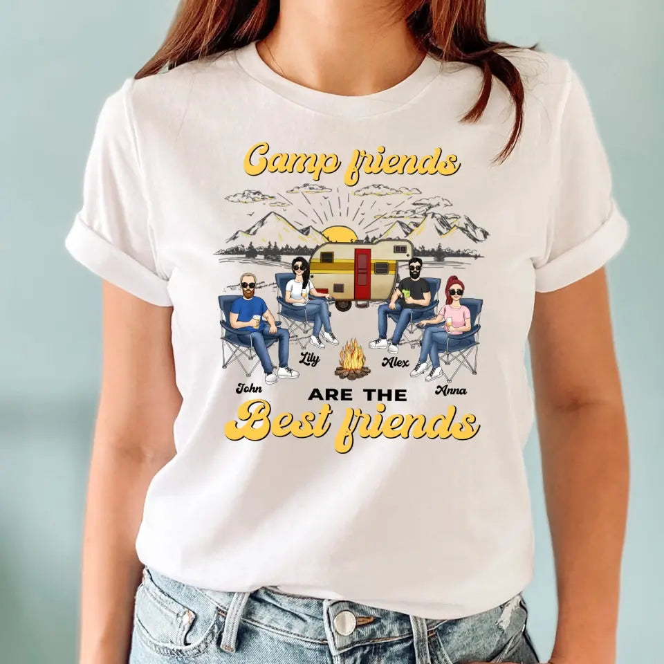 Camp Friends Are The Best Friends - Personalized T-Shirt, Gift For Camping Lover - TS1144