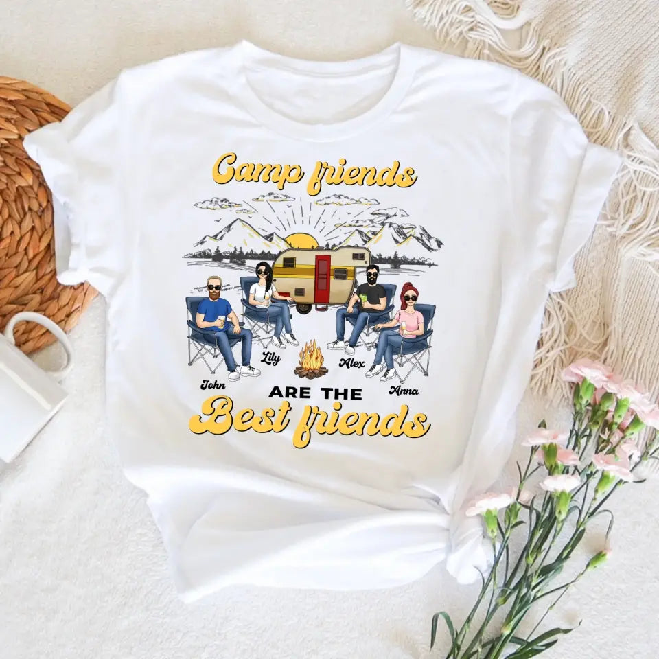 Camp Friends Are The Best Friends - Personalized T-Shirt, Gift For Camping Lover - TS1144