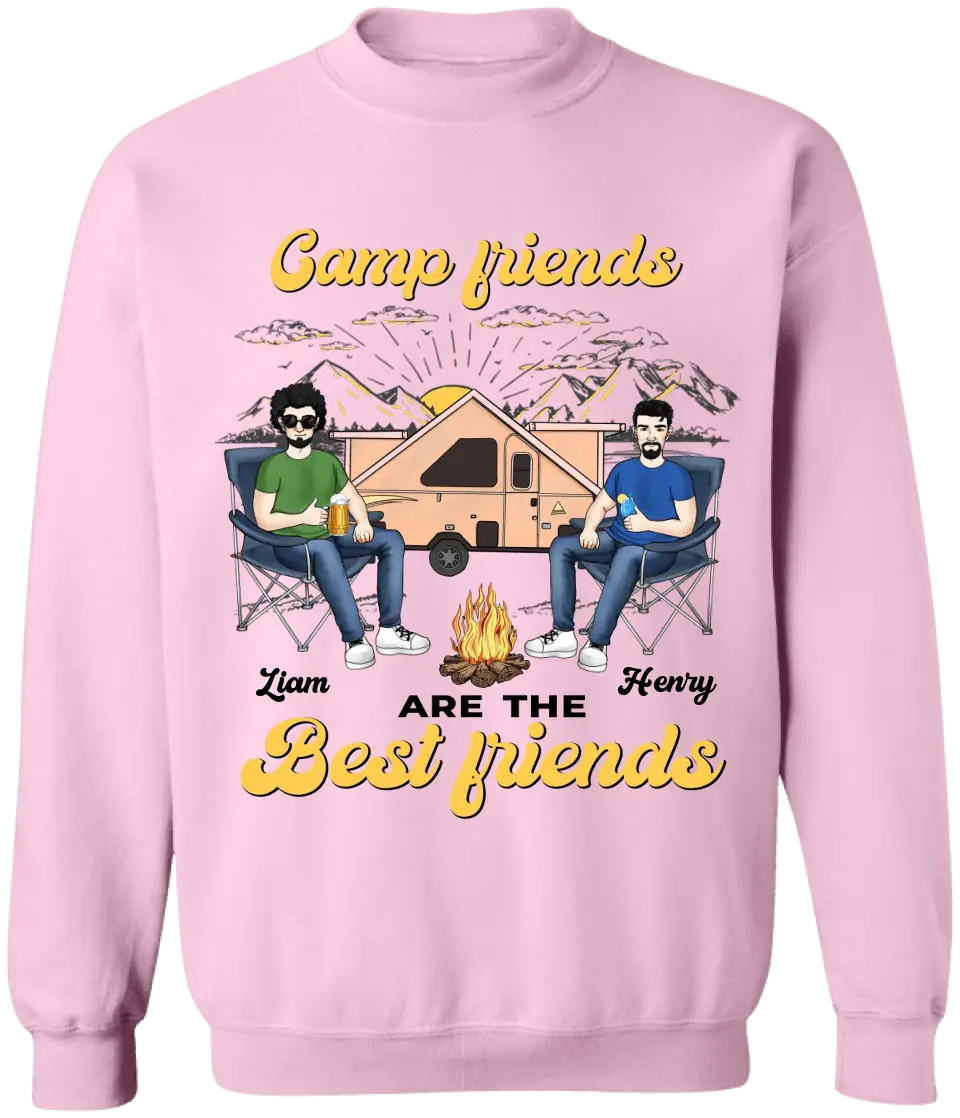 Camp Friends Are The Best Friends - Personalized T-Shirt, Gift For Camping Lover - TS1144