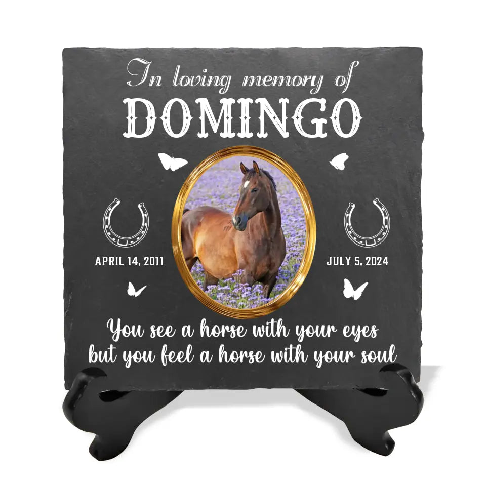 In Loving Memory Of Horse - Personalized Horse Pony Memorial Stone, Memorial Gift for Loss of Horse/Horse Lovers - MS78