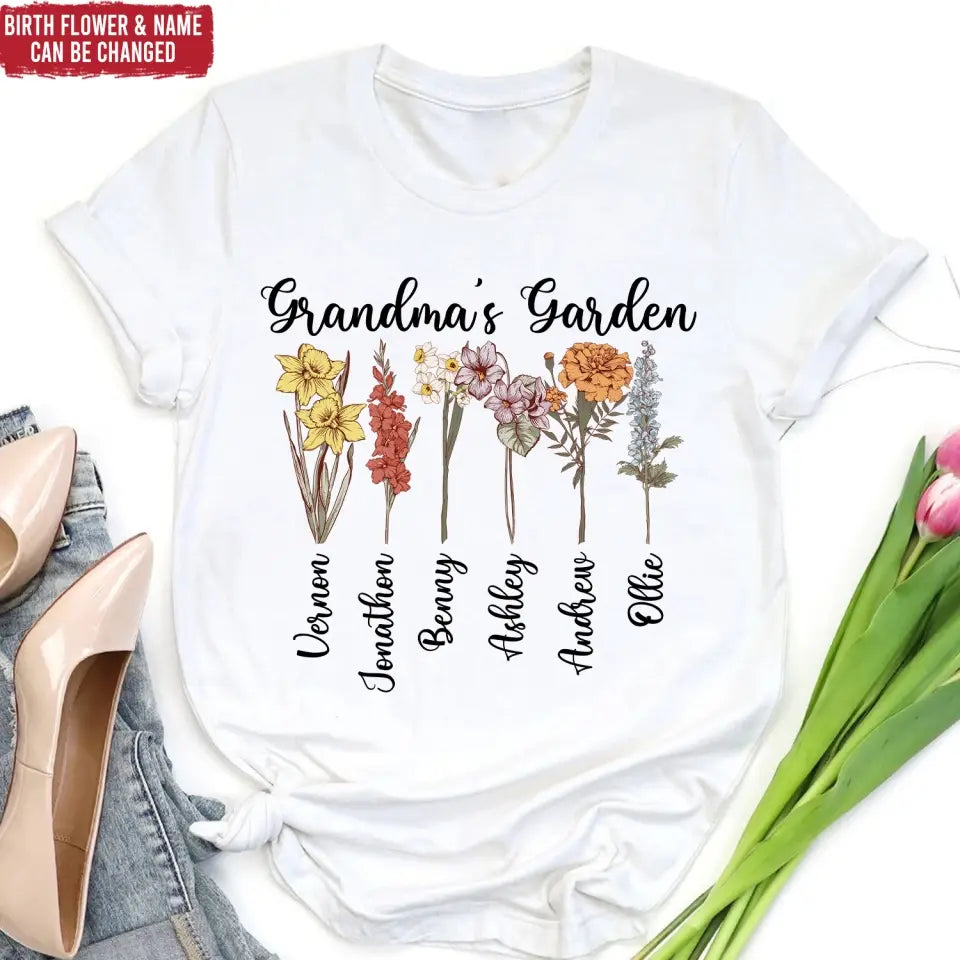Grandma's Garden - Personalized T-Shirt, Happy Mother's Day, Mom's Gift - TS1146