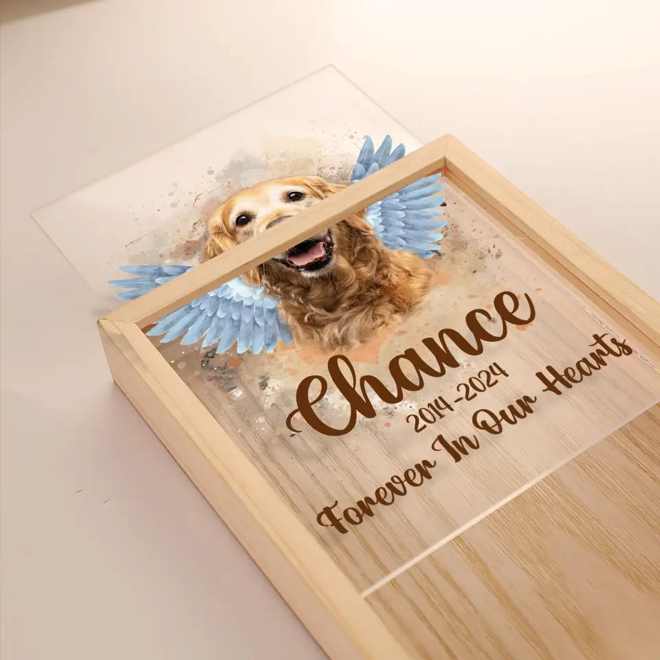 Forever In Our Hearts - Personalized Frame Light Box, Gift For Dog Lover - FLB01