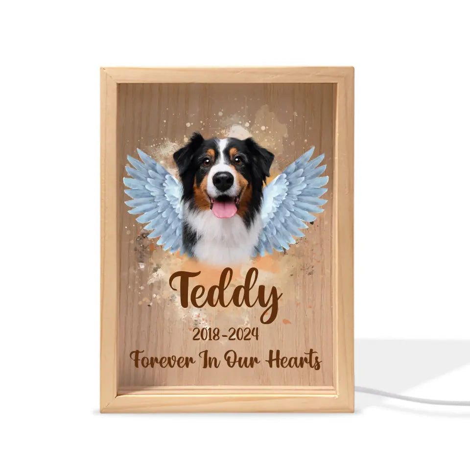 Forever In Our Hearts - Personalized Frame Light Box, Gift For Dog Lover - FLB01