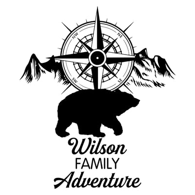 Family Adventure - Personalized Decal, Gift For Camping Lovers - PCD114