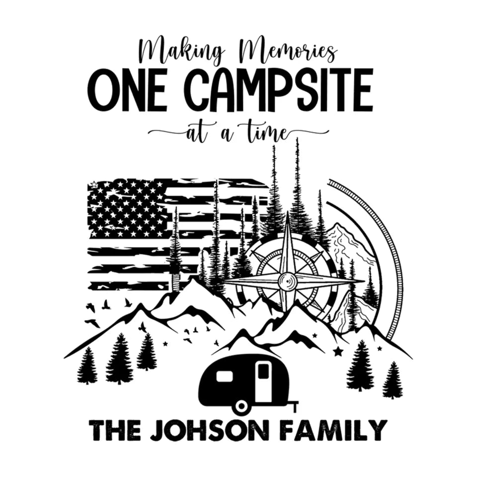 Making Memories One Campsite At A Time - Personalized Decal, Gift For Camping Lovers, Camping Gift - PCD115