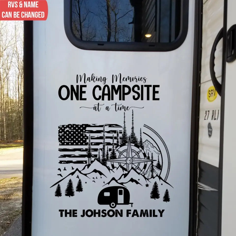 Making Memories One Campsite At A Time - Personalized Decal, Gift For Camping Lovers, Camping Gift - PCD115