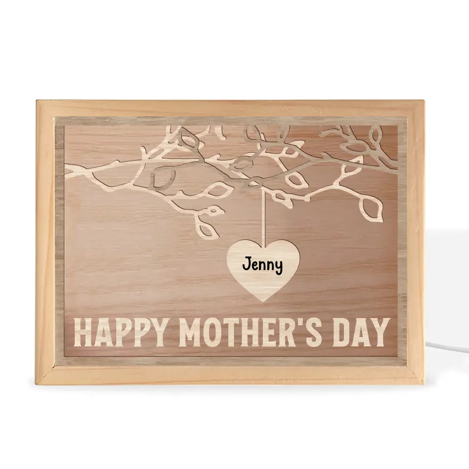 Family Tree, Mother's Day - Personalized Frame Light Box, Gift For Family - FLB02