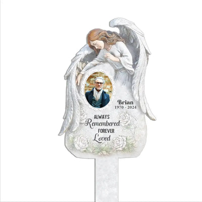 Always Remembered Forever Loved - Personalized Plaque Stake, Memorial Gifts - PS92