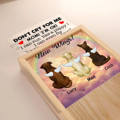 I Can Run Like A Puppy, I Can Even Fly With My New Wings - Personalized Frame Light Box - FLB06