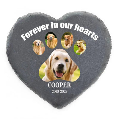 Forever In Our Hearts - Personalized Memorial Stone, Pet Gift Loss