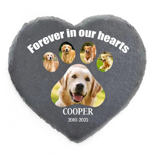 Forever In Our Hearts - Personalized Memorial Stone, Pet Gift Loss