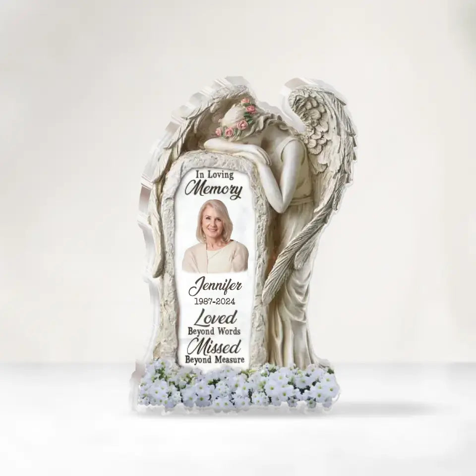 Loved Beyond Words Missed Beyond Measure - Personalized Garden Stake, Sympathy Gift, Memorial Gift for Loss Of Loved One - PS61