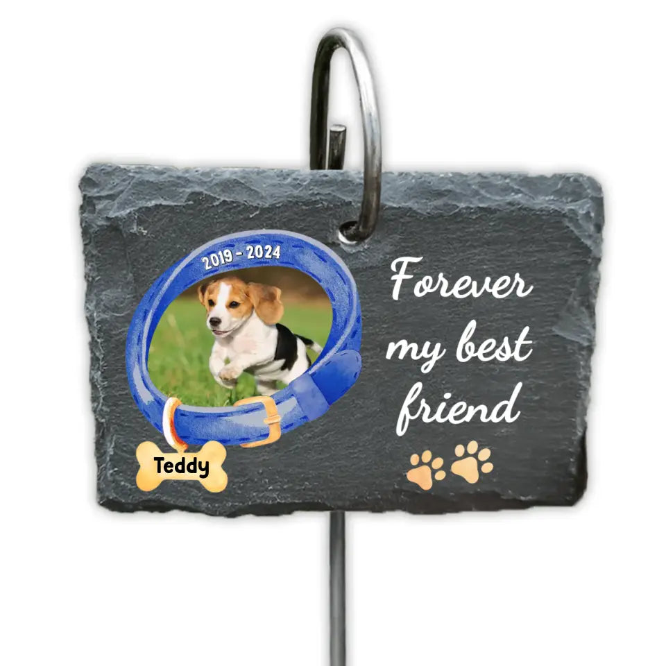 Forever My Best Friend - Personalized Slate, Gift For Dog Lover, Memorial Gifts - GS78