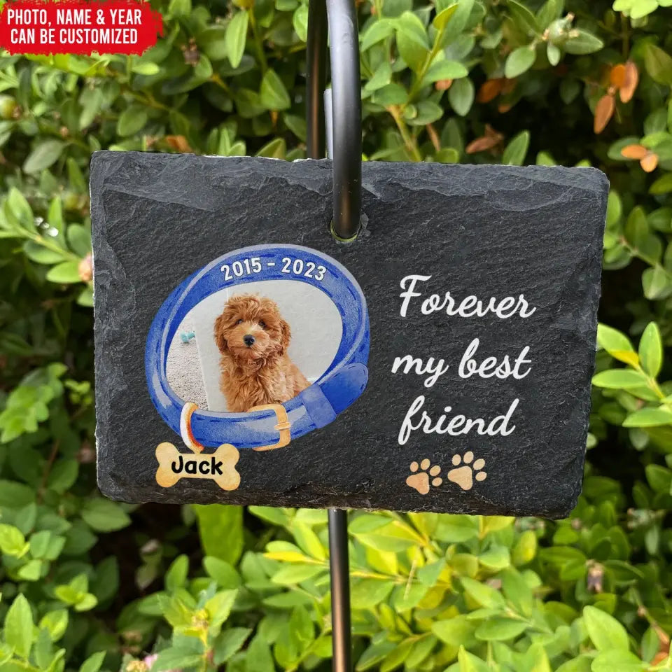 Forever My Best Friend - Personalized Slate, Gift For Dog Lover, Memorial Gifts - GS78
