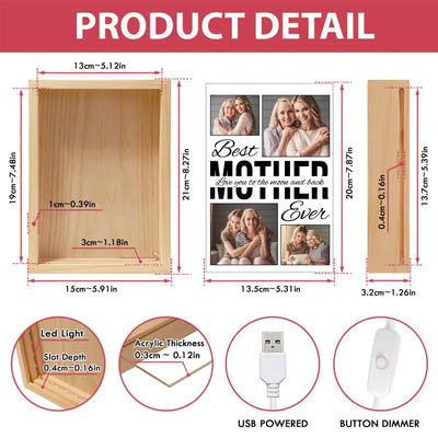 Best Mom Ever - Personalized Frame Light Box, Gift For Mom, Mother's Day Gift - FLB09