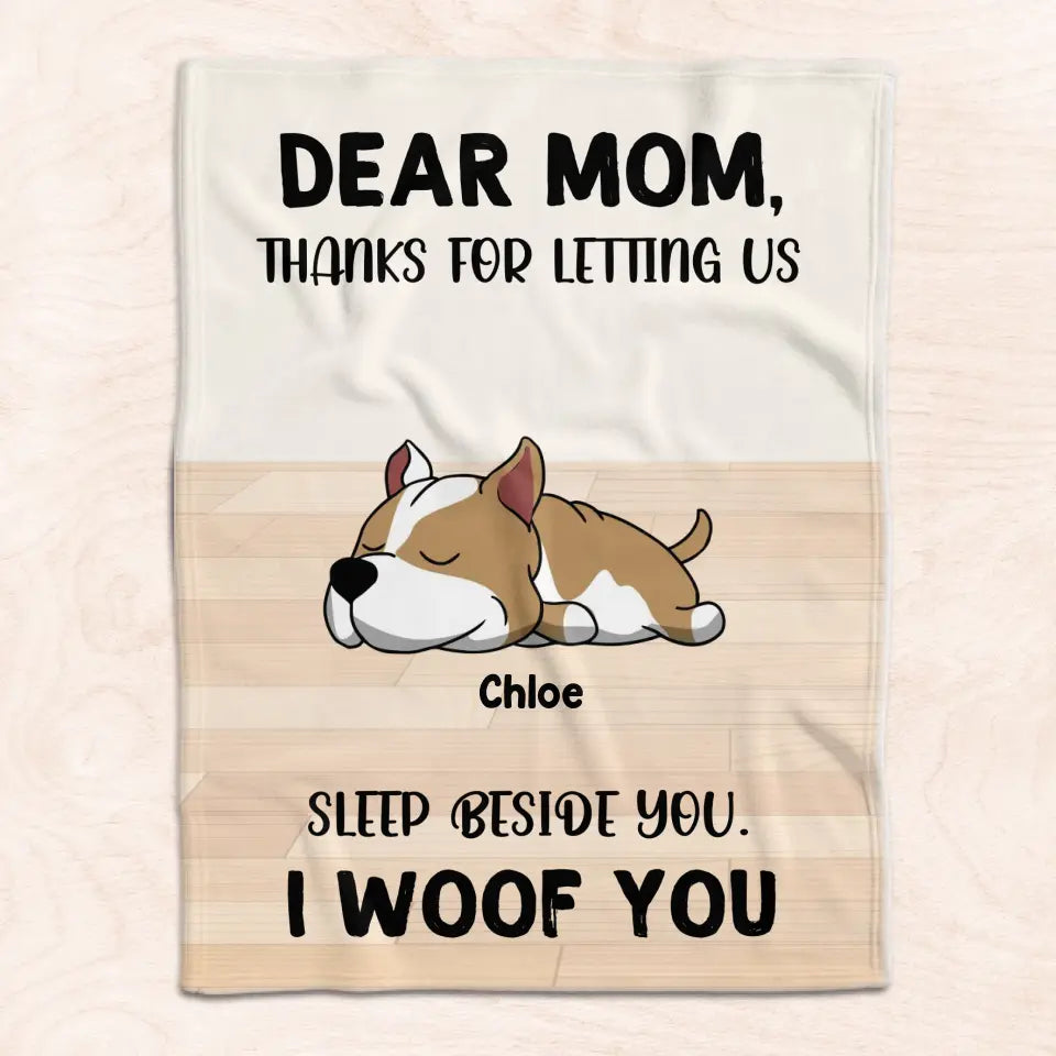 Thanks For Letting Us Sleep Beside You - Personalized Blanket, Gift For Mother's Day - BL53