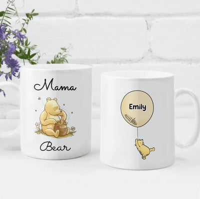 Mama Bear We Love You -  Personalized Mug, Gift for Mom, Grandma, Family Gift For Her, Custom Winnie The Pooh - M85
