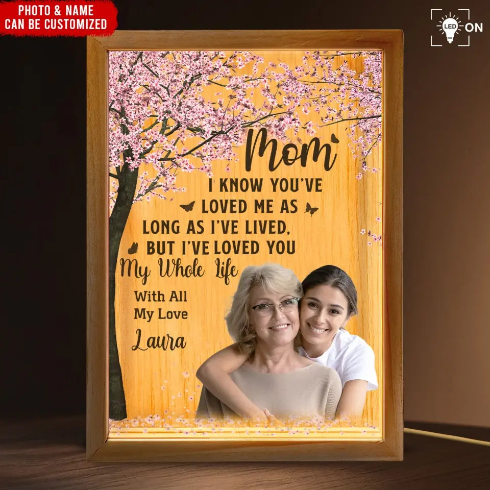 I Know You’ve Loved Me As Long As I’ve Lived, But I’ve Loved You My Whole Life - Personalized Frame Light Box - FLB11
