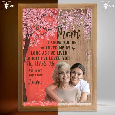 I Know You’ve Loved Me As Long As I’ve Lived, But I’ve Loved You My Whole Life - Personalized Frame Light Box - FLB11