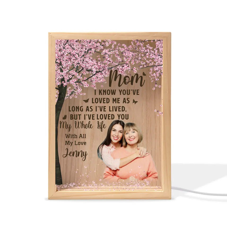 I Know You’ve Loved Me As Long As I’ve Lived, But I’ve Loved You My Whole Life - Personalized Frame Light Box - FLB11