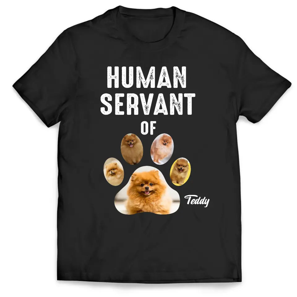The Human Servant Of Pet - Personalized T-Shirt, Gift For Pet Lovers - TS1157