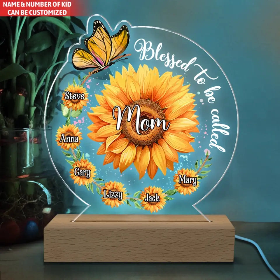 Blessed To Be Called Nana - Personalized Acrylic Night Light, Mother's Day Gift - L126