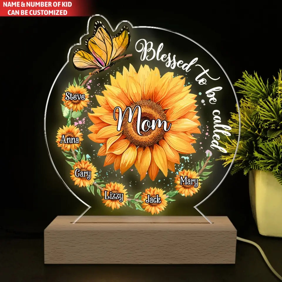 Blessed To Be Called Nana - Personalized Acrylic Night Light, Mother's Day Gift - L126