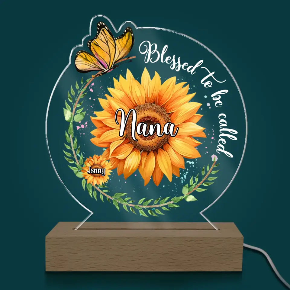 Blessed To Be Called Nana - Personalized Acrylic Night Light, Mother's Day Gift - L126