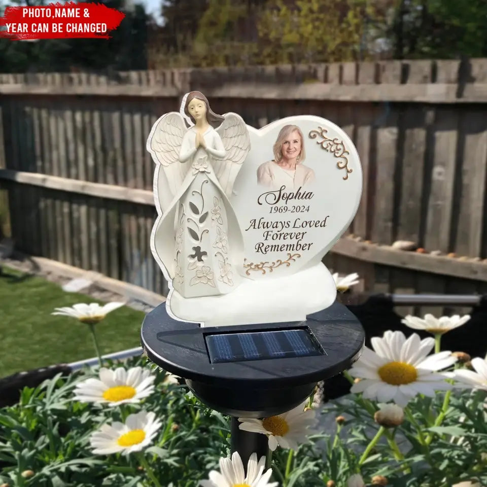 Always Loved Forever Remember - Personalized Solar Light, Memorial Gifts - SL156
