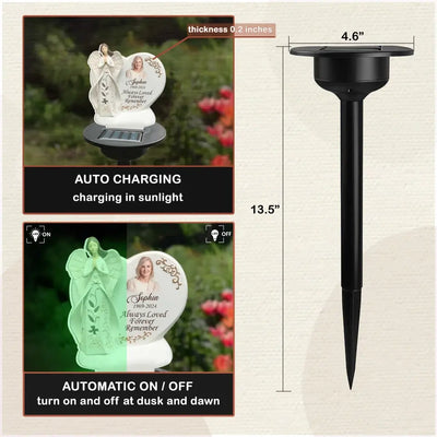 Always Loved Forever Remember - Personalized Solar Light, Memorial Gifts - SL156
