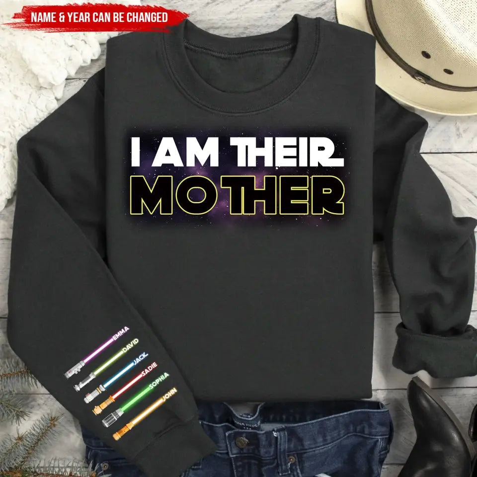 I Am Their Mother/Grandma - Personalized Sleeve Print Sweatshirt, Gift For Family, Mother's Day, Birthday Gift For Her - SW02