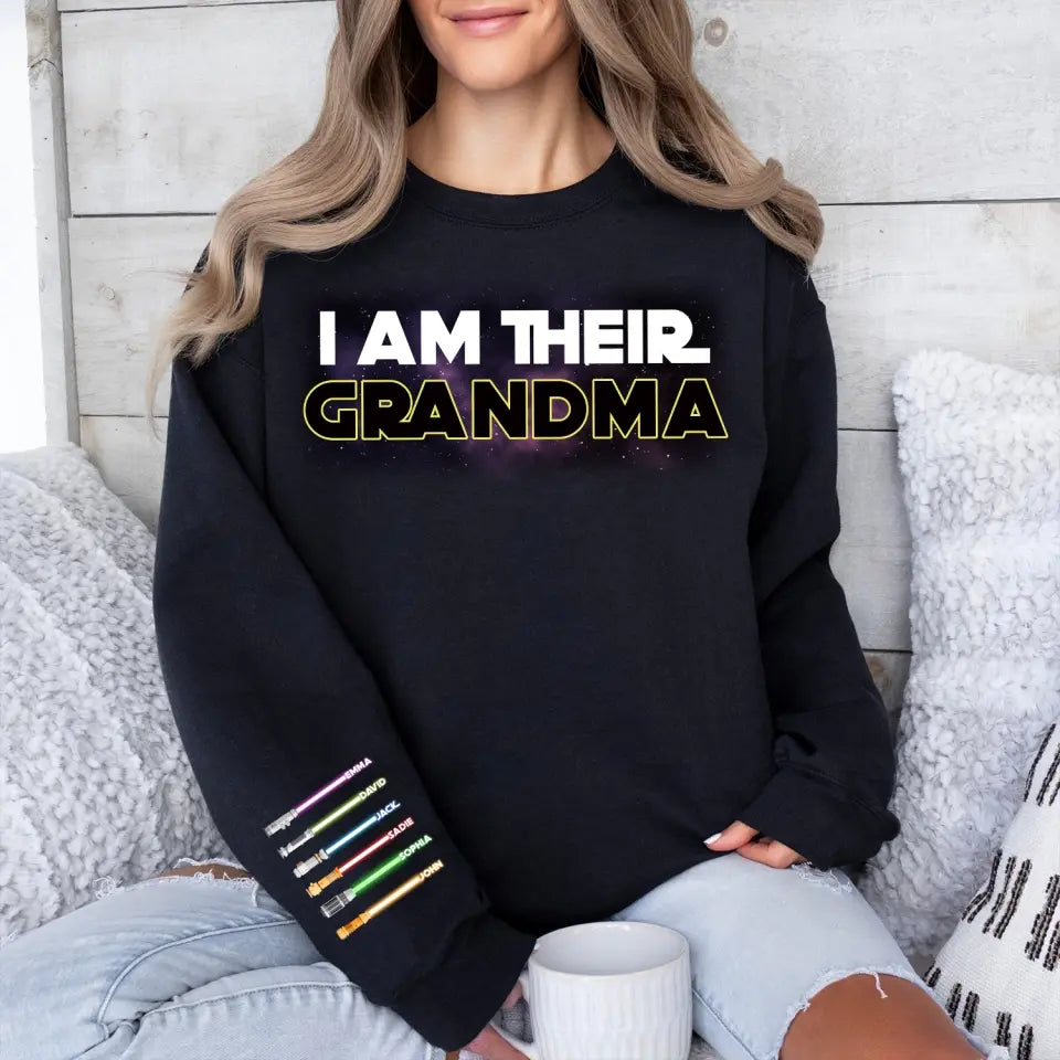 I Am Their Mother/Grandma - Personalized Sleeve Print Sweatshirt, Gift For Family, Mother's Day, Birthday Gift For Her - SW02