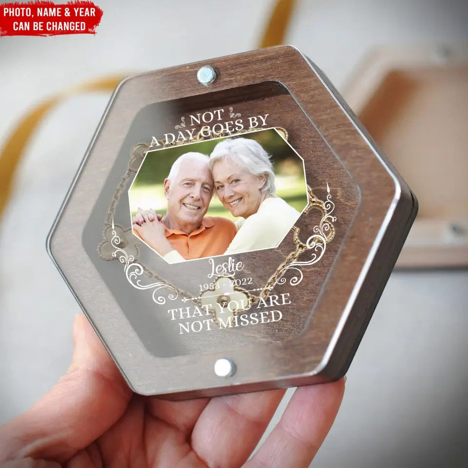 Not A Day Goes By That You Are Not Missed - Personalized Memorial Box - MB02