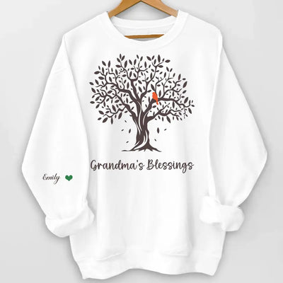 Grandma’s Blessings - Personalized Sleeve Print Sweatshirt, Mother's Day Gifts - SW08