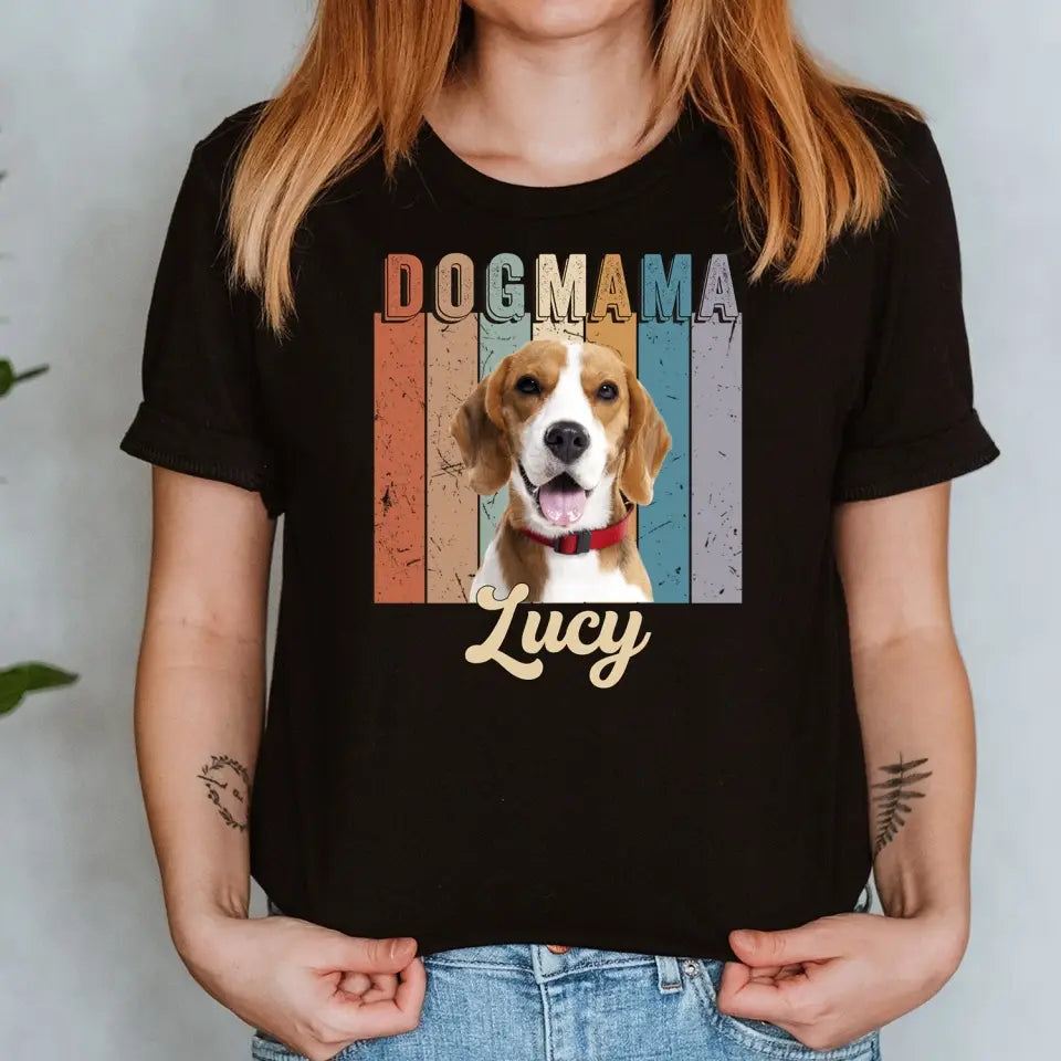 Dog Mom Love Her Baby - Personalized T-Shirt, Gift For Dog Mom, Dog Lovers, Custom Dog Photo - TS1162