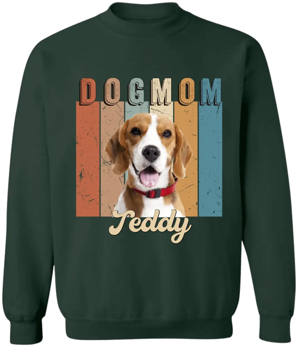 Dog Mom Love Her Baby - Personalized T-Shirt, Gift For Dog Mom, Dog Lovers, Custom Dog Photo - TS1162
