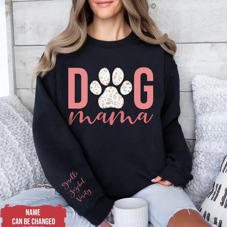 Dog Lover Fall Fur Mama - Personalized Sleeve Print Sweatshirt, Gift For Dog Lover - SW14