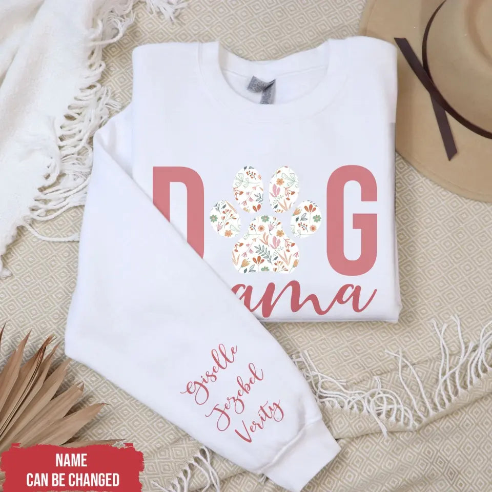 Dog Lover Fall Fur Mama - Personalized Sleeve Print Sweatshirt, Gift For Dog Lover - SW14