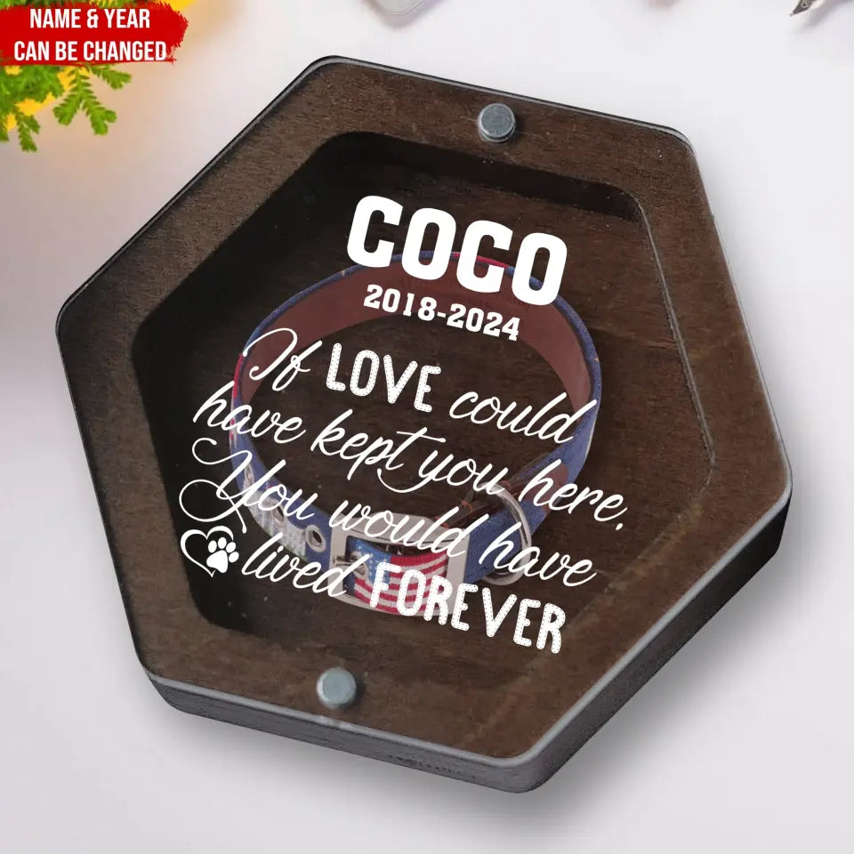 Pet Bereavement Gift, No Longer By Our Side But Forever In Our Hearts - Personalized Memorial Box - MB07