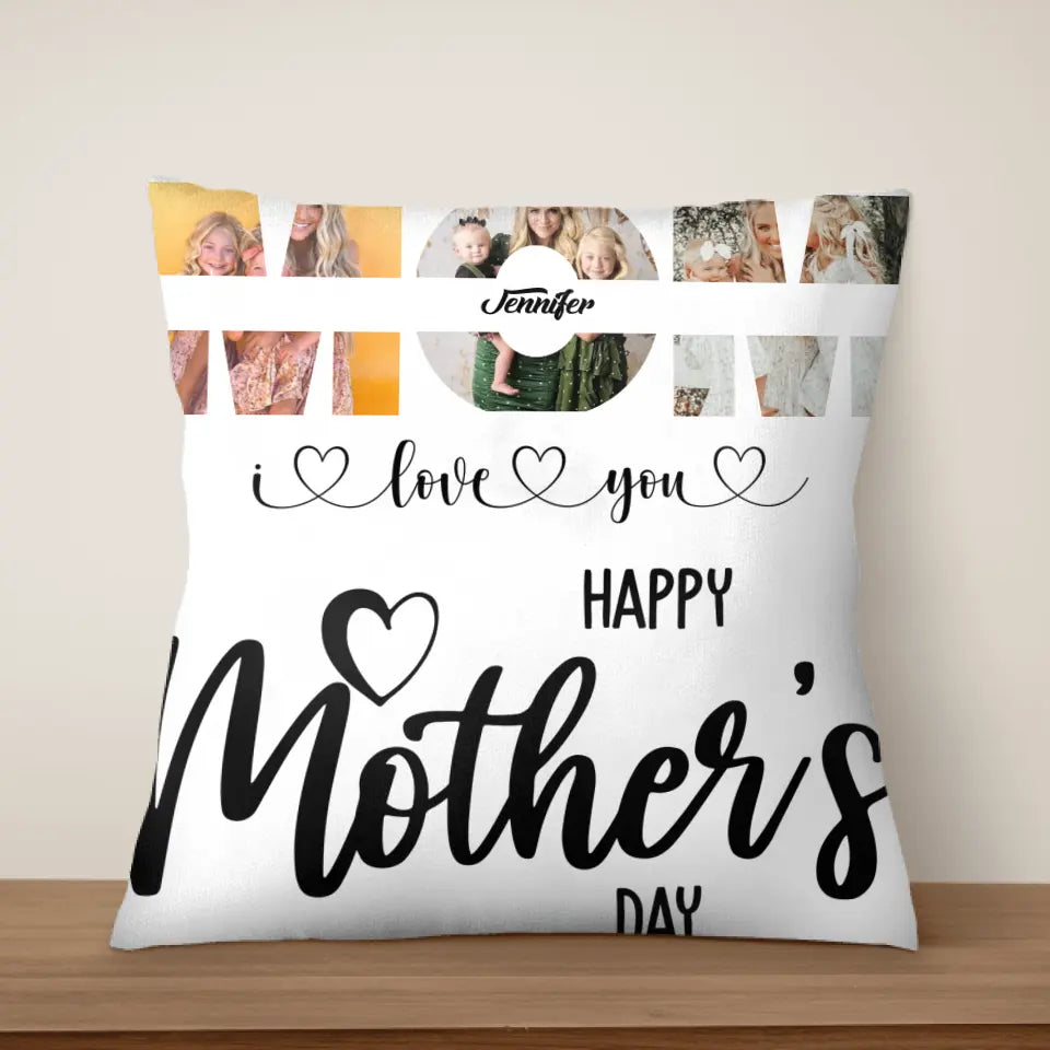 We Love You Mom - Personalized Pillow, Happy Mother's Day, Birthday Gift For Mom