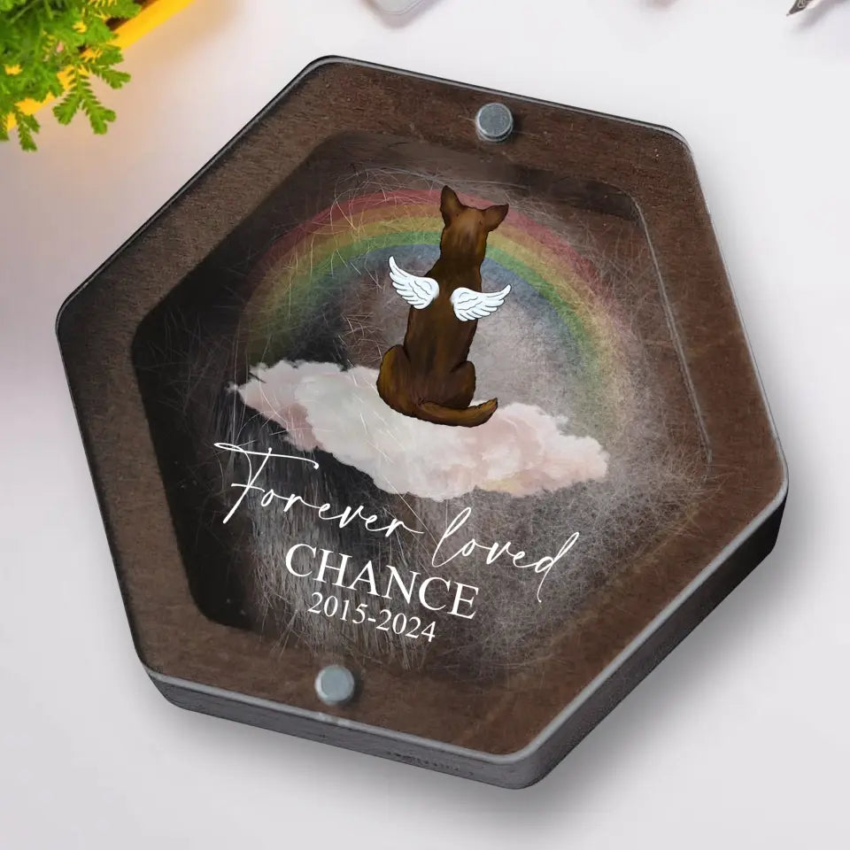 Forever Loved My Fur Baby - Personalized Memorial Box, Fur Keepsake Box - MB09