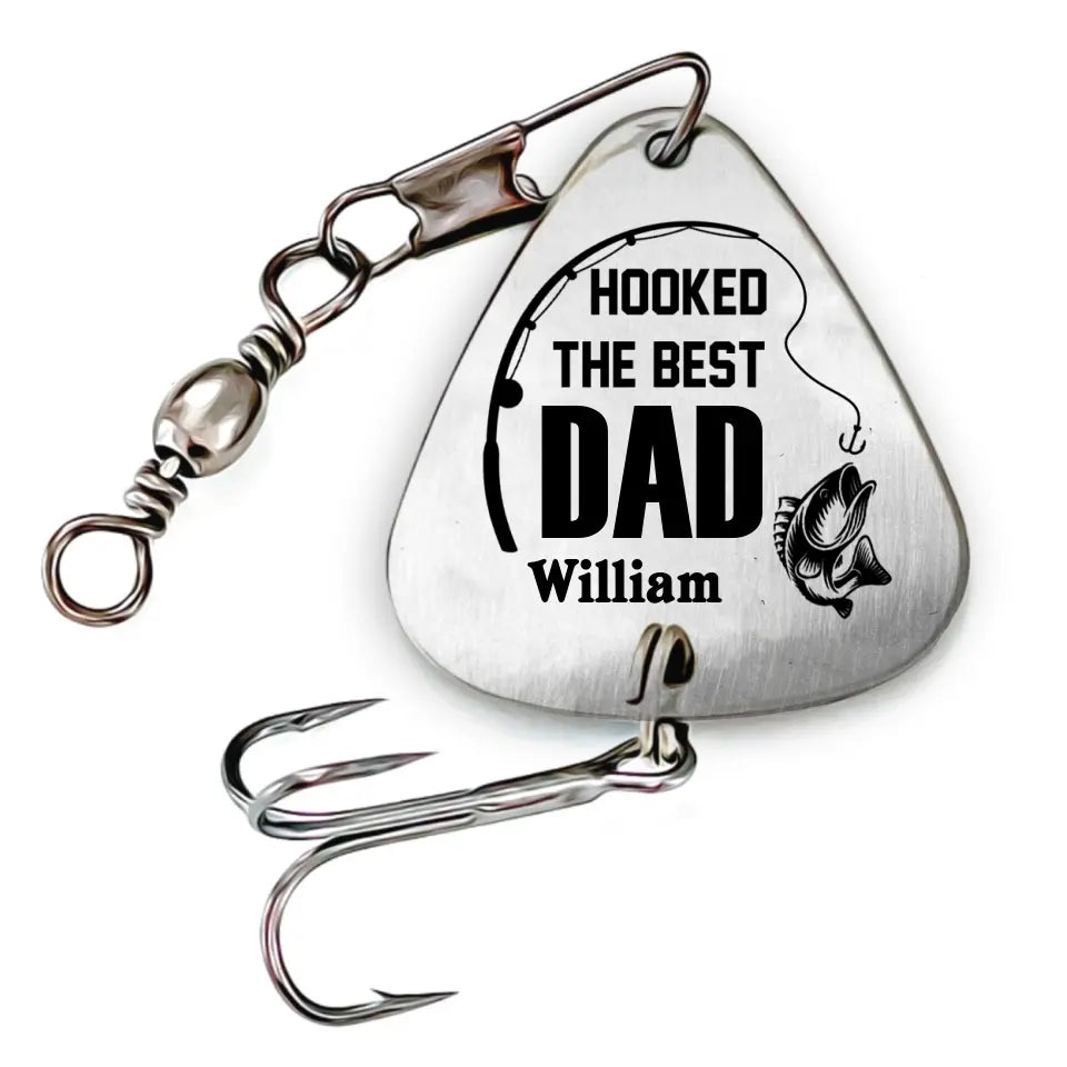 Hooked The Best DAD - Personalized Fishing Lure, Father's Day Gift for Dad/Grandpa - FL06