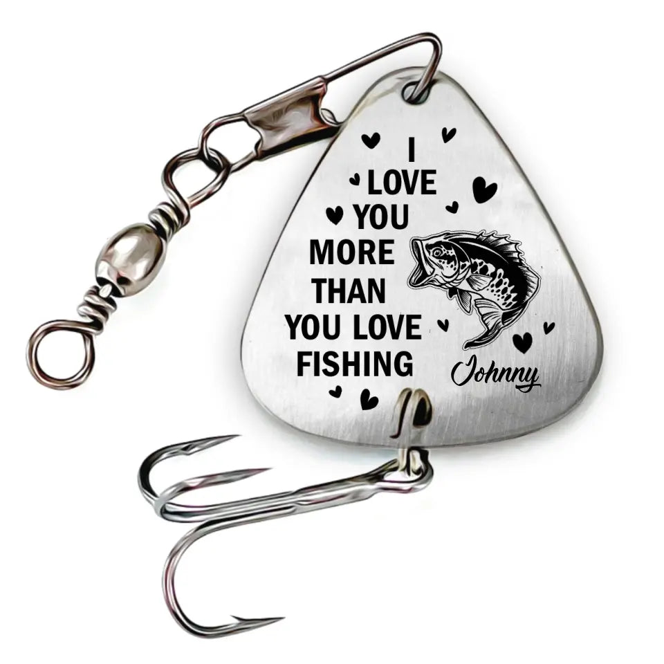 I Love You More Than You Love Fishing - Personalized Fishing Lure, Gift For Couple, Husband And Wife - FL08