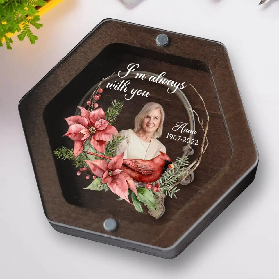 Cardinal Memorial Gift, I Am Always With You - Personalized Memorial Box - MB11