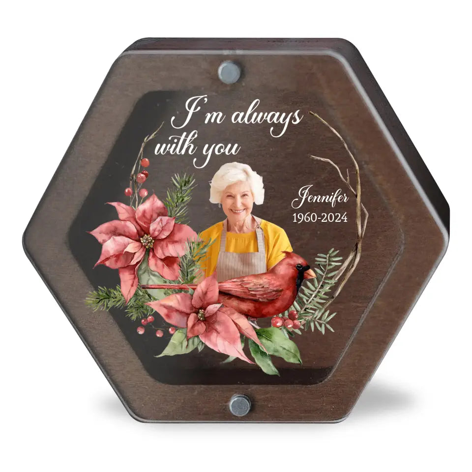 Cardinal Memorial Gift, I Am Always With You - Personalized Memorial Box - MB11