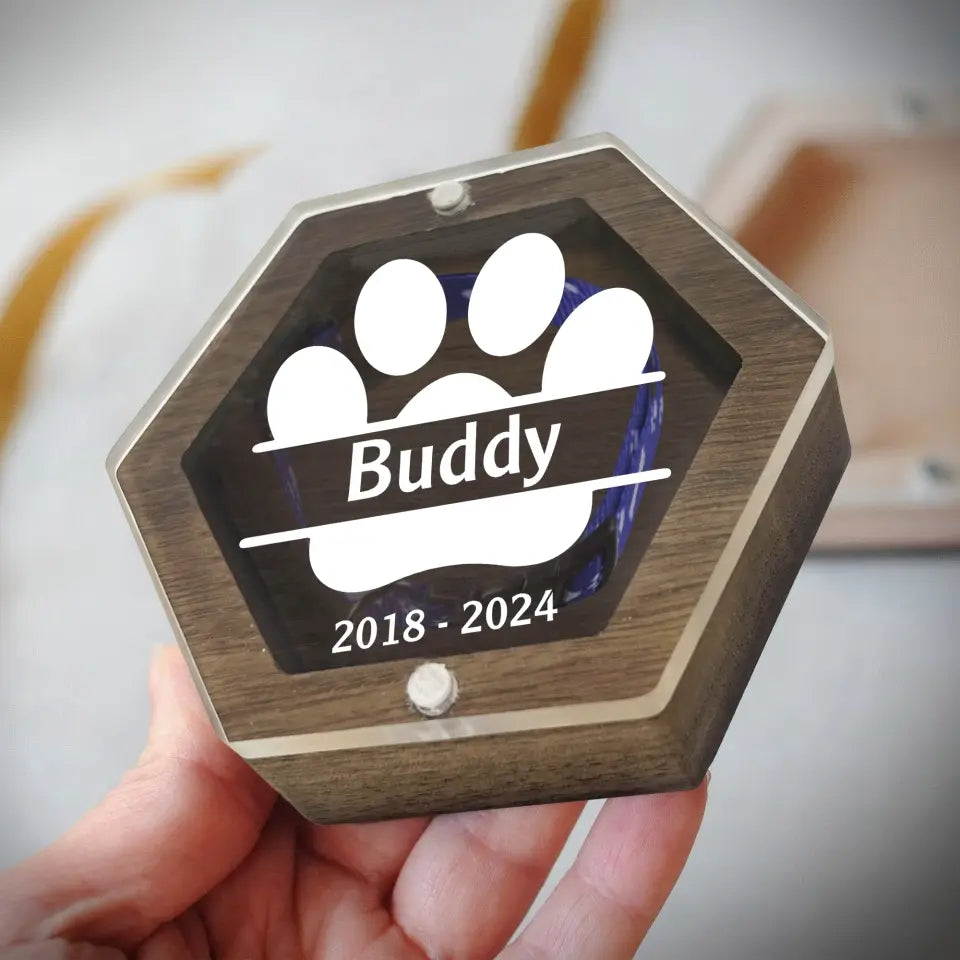 Custom Pet Paw Loss Gift - Personalized Memorial Box, Memorial Gift, Loss Of Dog, Loss Of Cat Gift - MB13