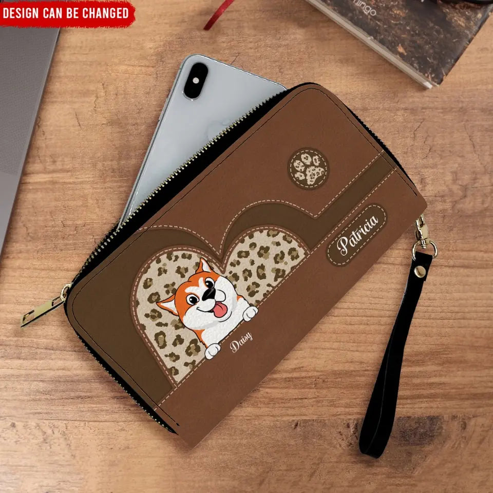 Happy Mother's Day To Our Dog Mom - Personalized Leather Wallet, Gift For Dog Lover - LW14