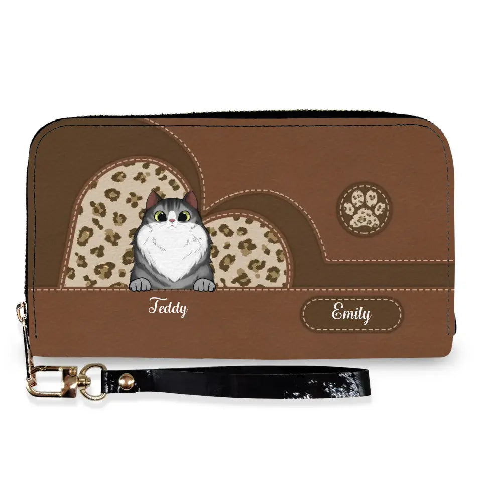 Happy Mother's Day To Our Dog Mom - Personalized Leather Wallet, Gift For Dog Lover - LW14